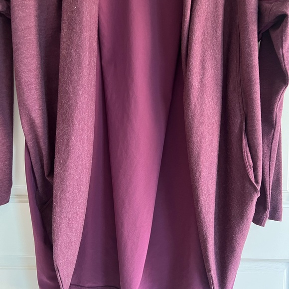 Women's Plum Open Front Cardigan - Picture 3 of 3